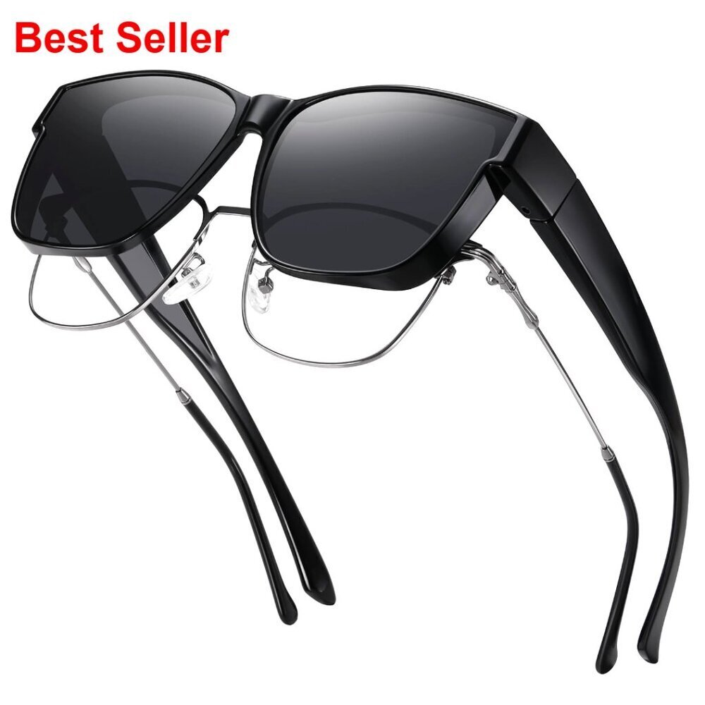 Polarized Fit-Over Sunglasses UV400 Protection Unisex Square Frame